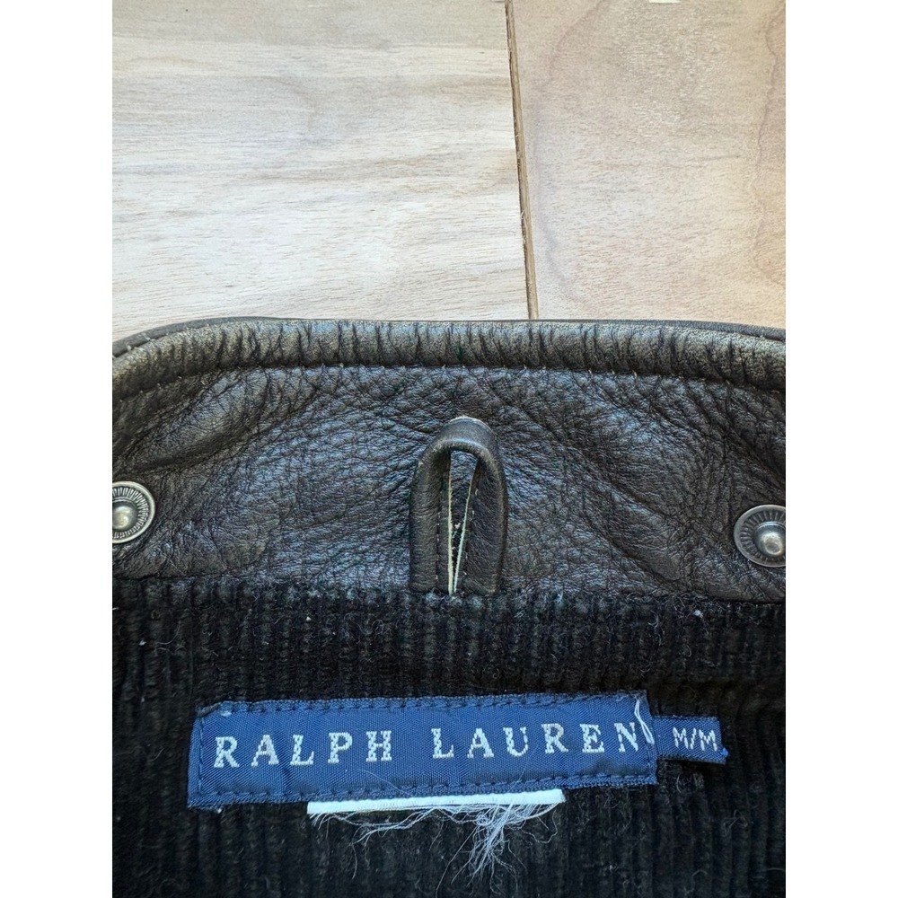 Vintage Ralph Lauren Roberts Brown Leather Rare Moto Jacket Distressed Womens M - Picture 5 of 16